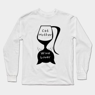 Cat Mother Wine Lover Long Sleeve T-Shirt